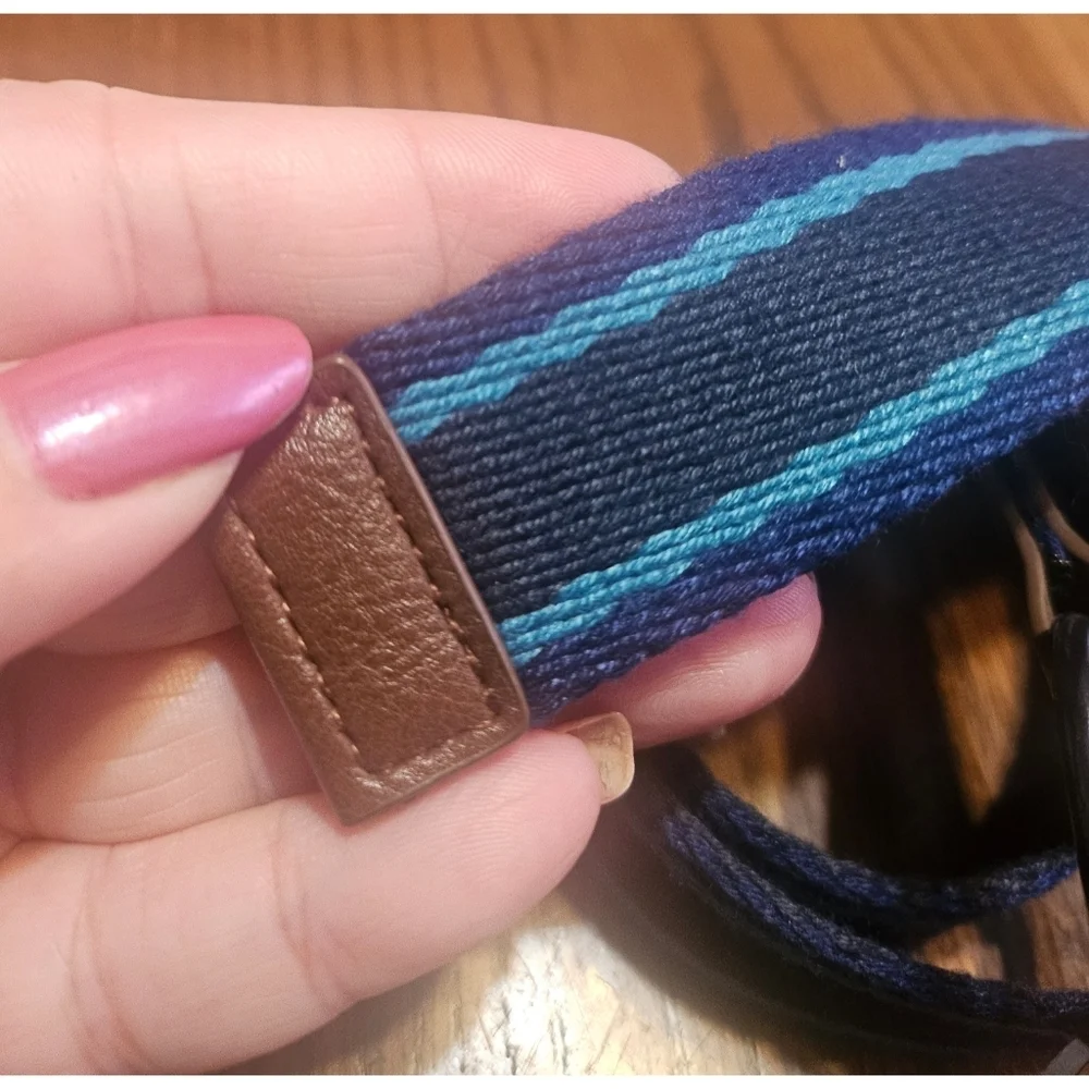 NEW Art Class Blue Reversible Striped Kids' Belt
